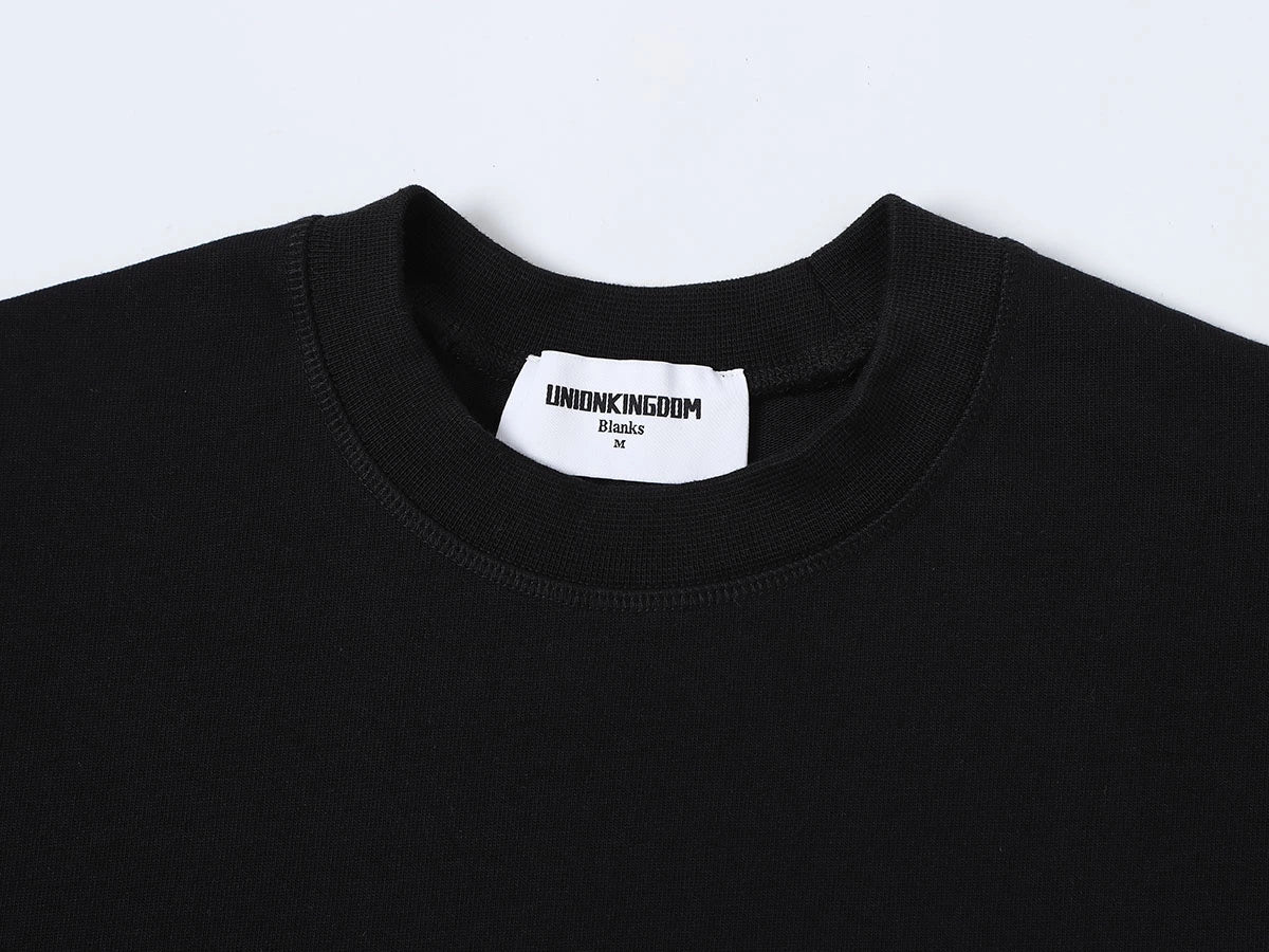 400 GSM BOXY CROPPED FIT 'BLACK' T-SHIRT - Image 3