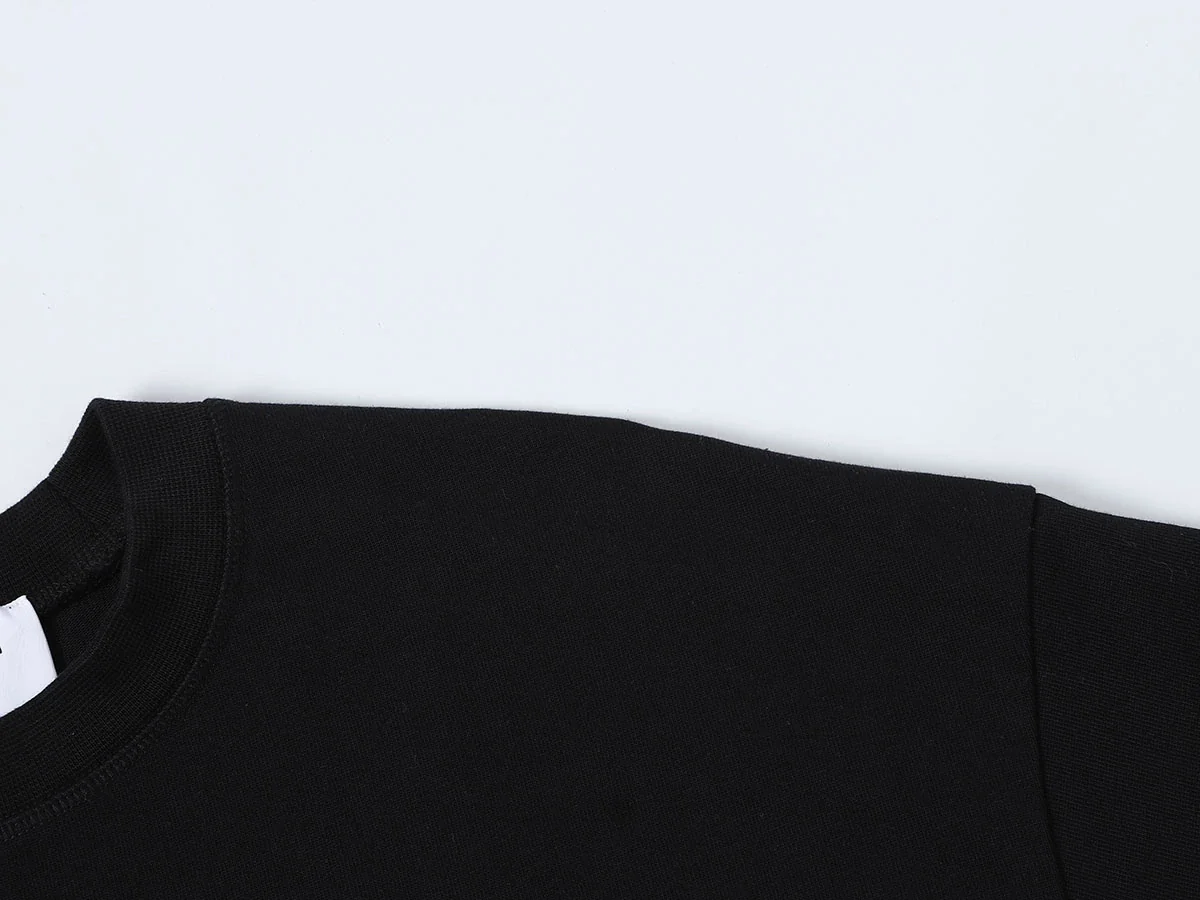 400 GSM BOXY CROPPED FIT 'BLACK' T-SHIRT - Image 4
