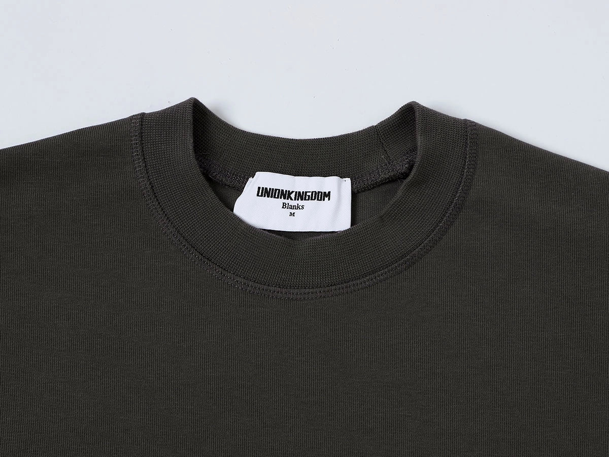 400 GSM BOXY CROPPED FIT 'GRAPHITE GRAY' T-SHIRT - Image 3