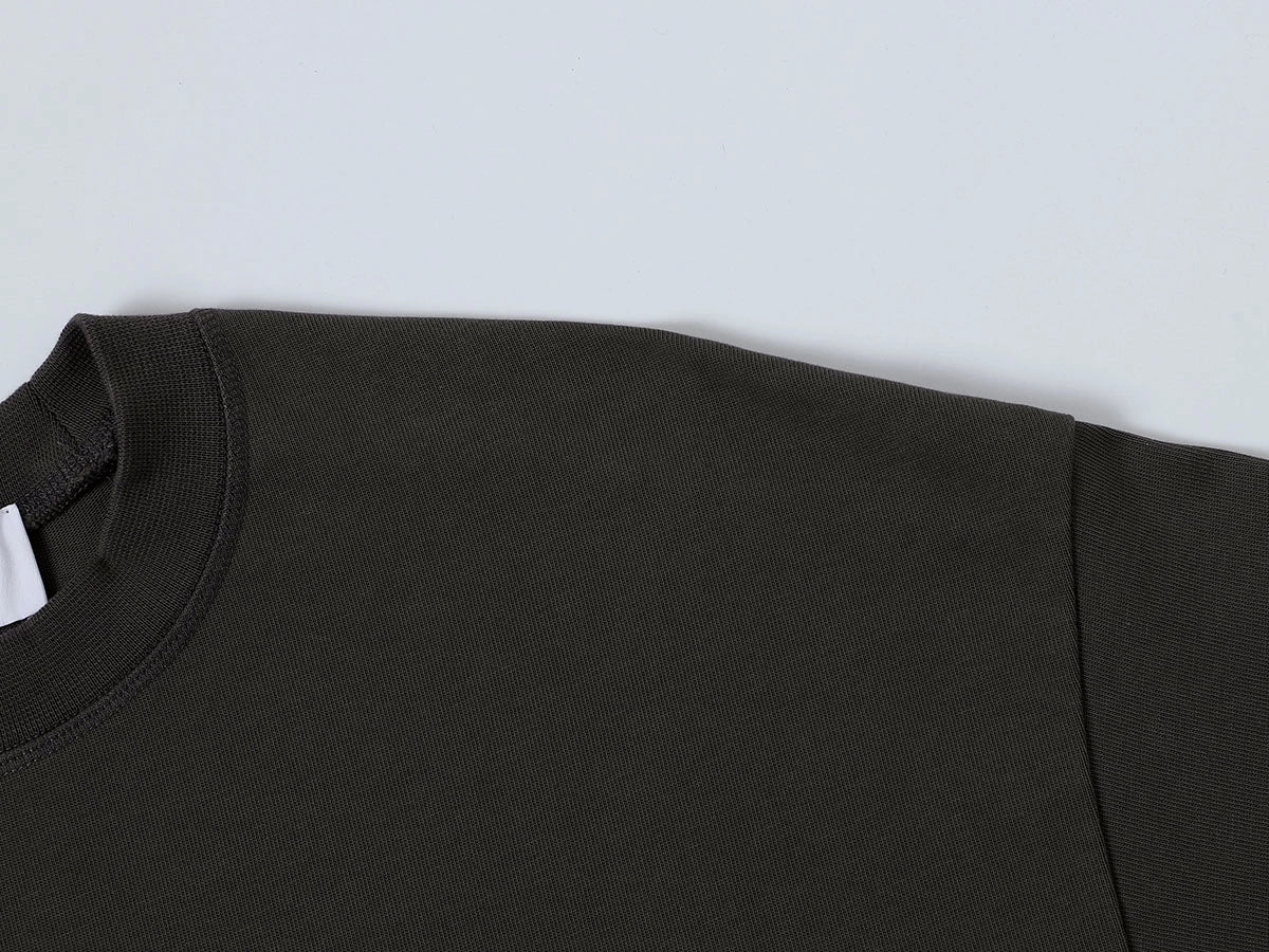 400 GSM BOXY CROPPED FIT 'GRAPHITE GRAY' T-SHIRT - Image 5
