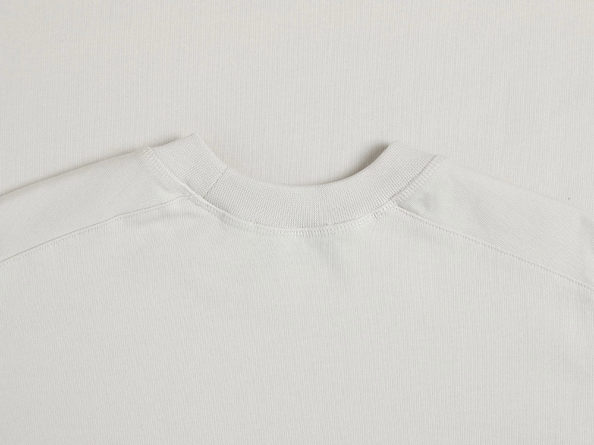 400 GSM BOXY CROPPED FIT 'OFF WHITE' T-SHIRT - Image 4