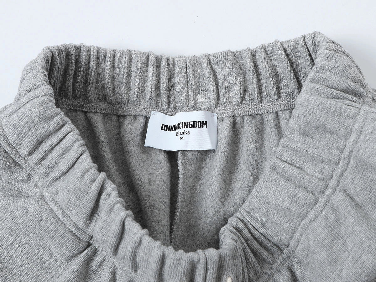 400 GSM COARSE NEEDLE 'FLOWER GRAY' SHORTS - Image 3