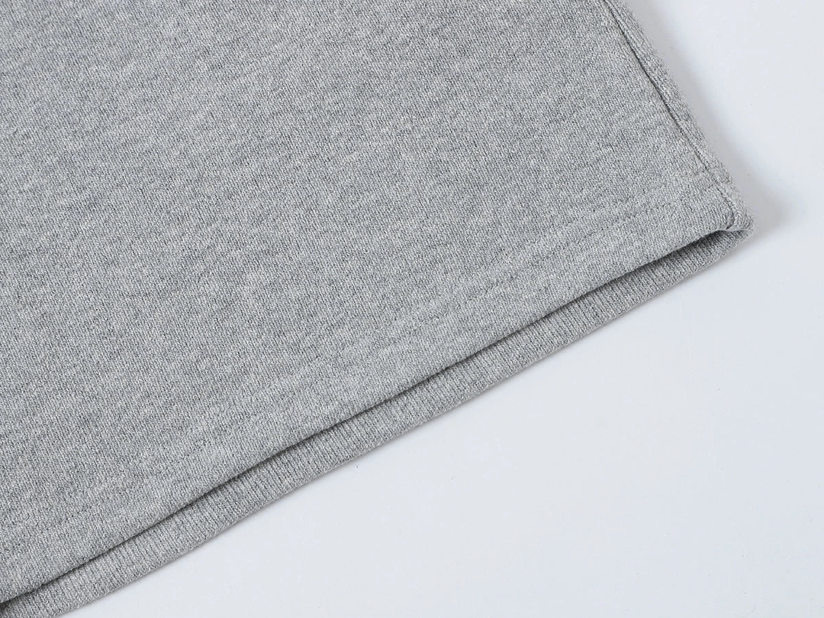 400 GSM COARSE NEEDLE 'FLOWER GRAY' SHORTS - Image 7