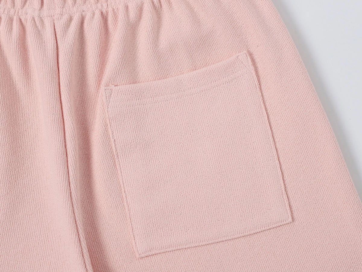 400 GSM COARSE NEEDLE 'LIGHT PINK' SHORTS - Image 7