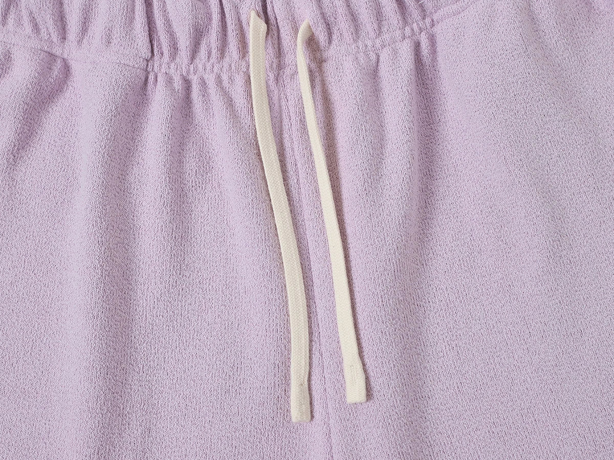 400 GSM COARSE NEEDLE 'LIGHT PURPLE' SHORTS - Image 4