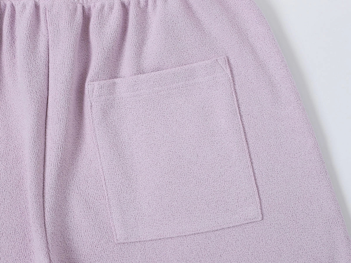 400 GSM COARSE NEEDLE 'LIGHT PURPLE' SHORTS - Image 5
