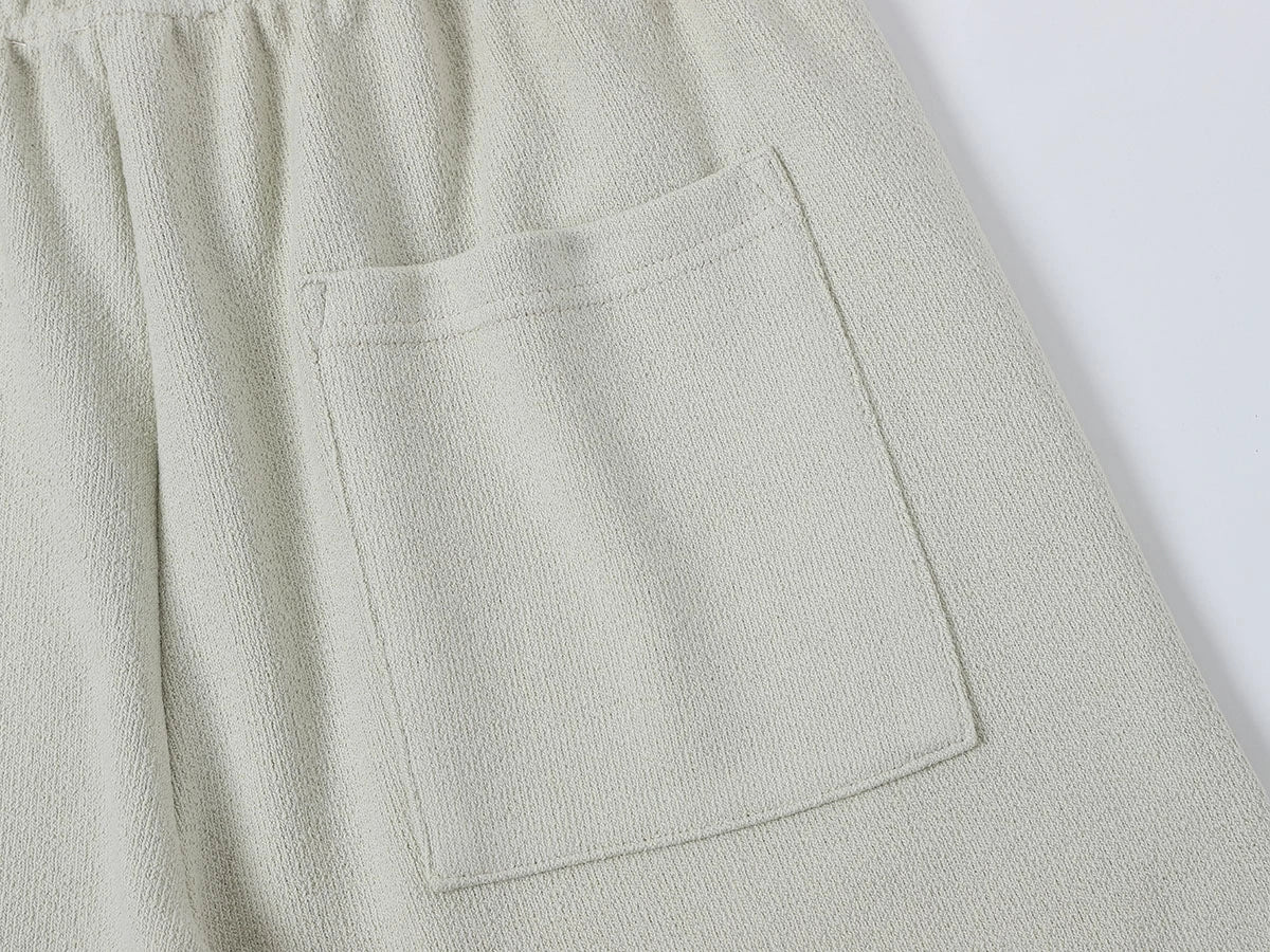 400 GSM COARSE NEEDLE 'OFF-WHITE' SHORTS - Image 6