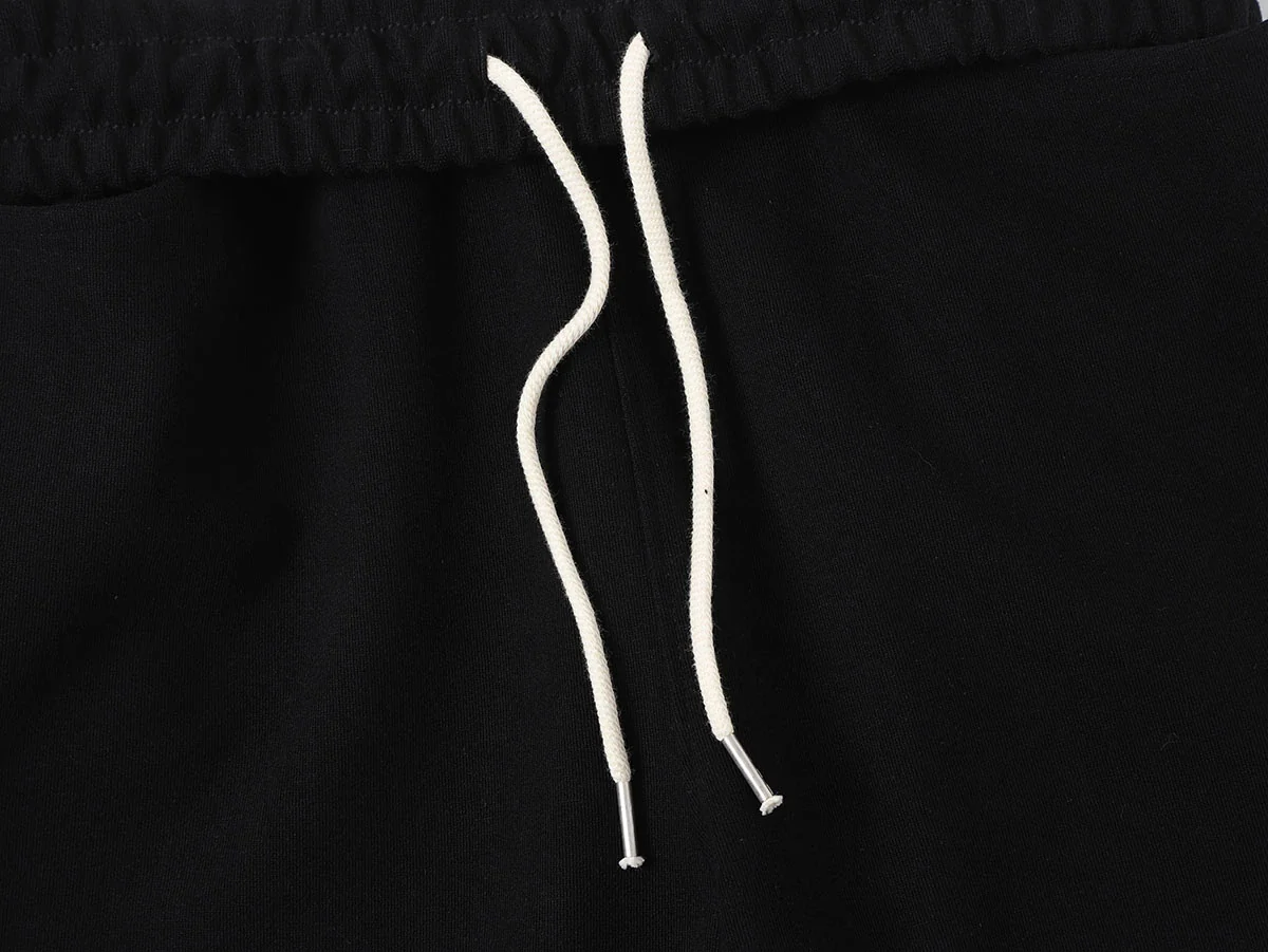 420 GSM MID-LENGTH LOOSE FIT 'BLACK' SHORTS - Image 6