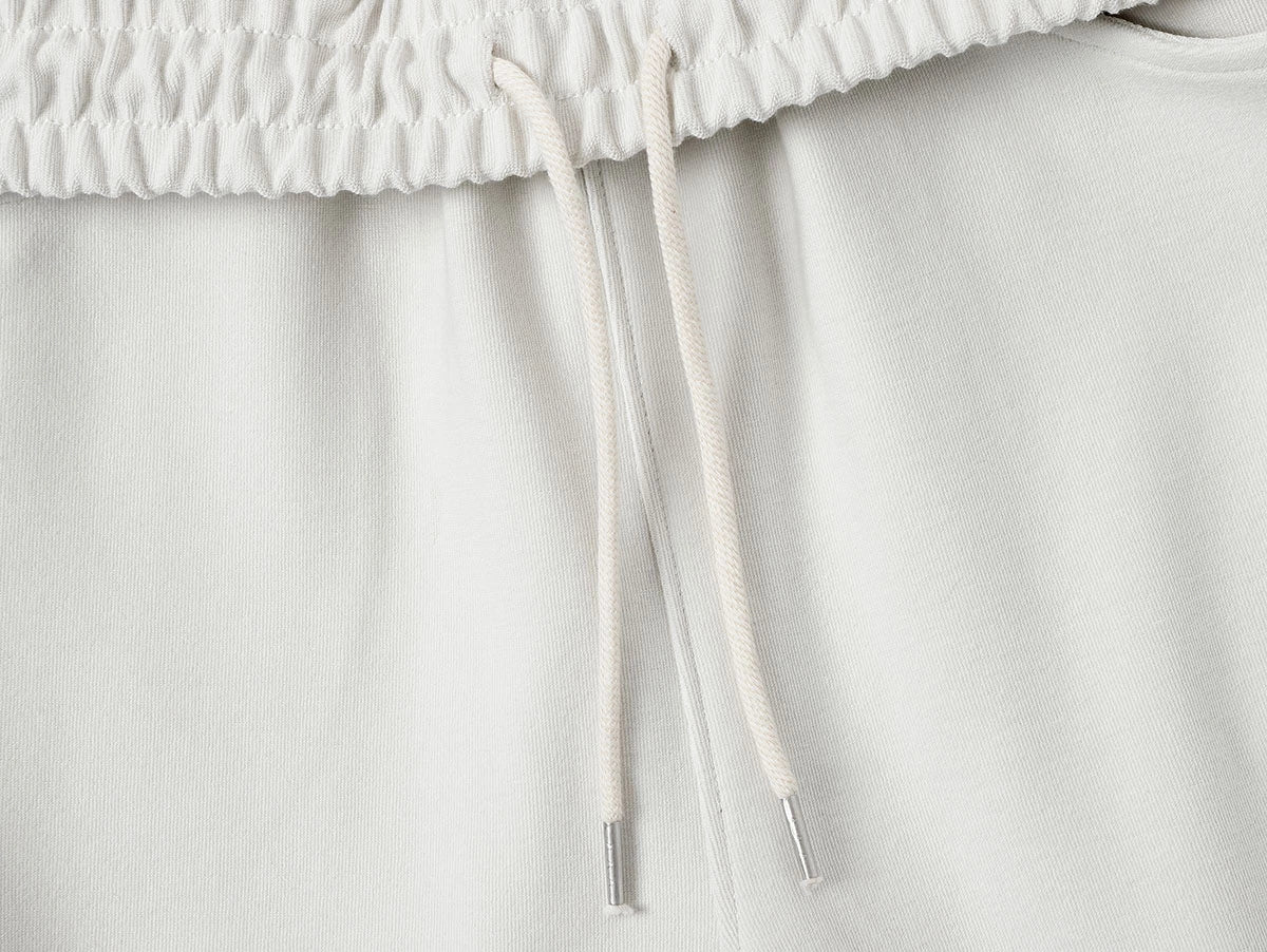 420 GSM MID-LENGTH LOOSE FIT 'OFF WHITE' SHORTS - Image 6