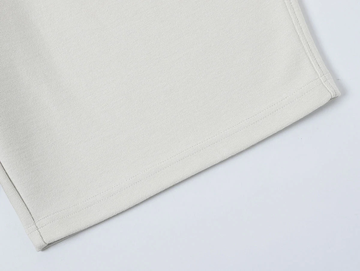 420 GSM MID-LENGTH LOOSE FIT 'OFF WHITE' SHORTS - Image 7
