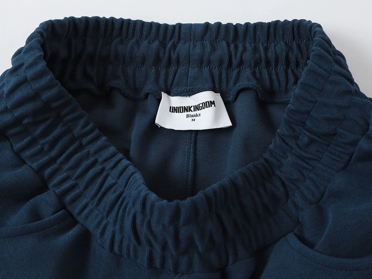 420 GSM MID-LENGTH LOOSE FIT 'PRUSSIAN BLUE' SHORTS - Image 3