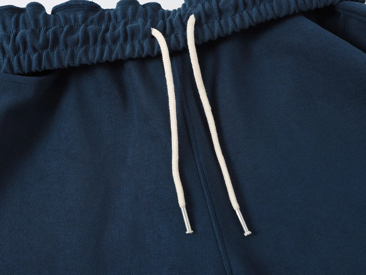 420 GSM MID-LENGTH LOOSE FIT 'PRUSSIAN BLUE' SHORTS - Image 6