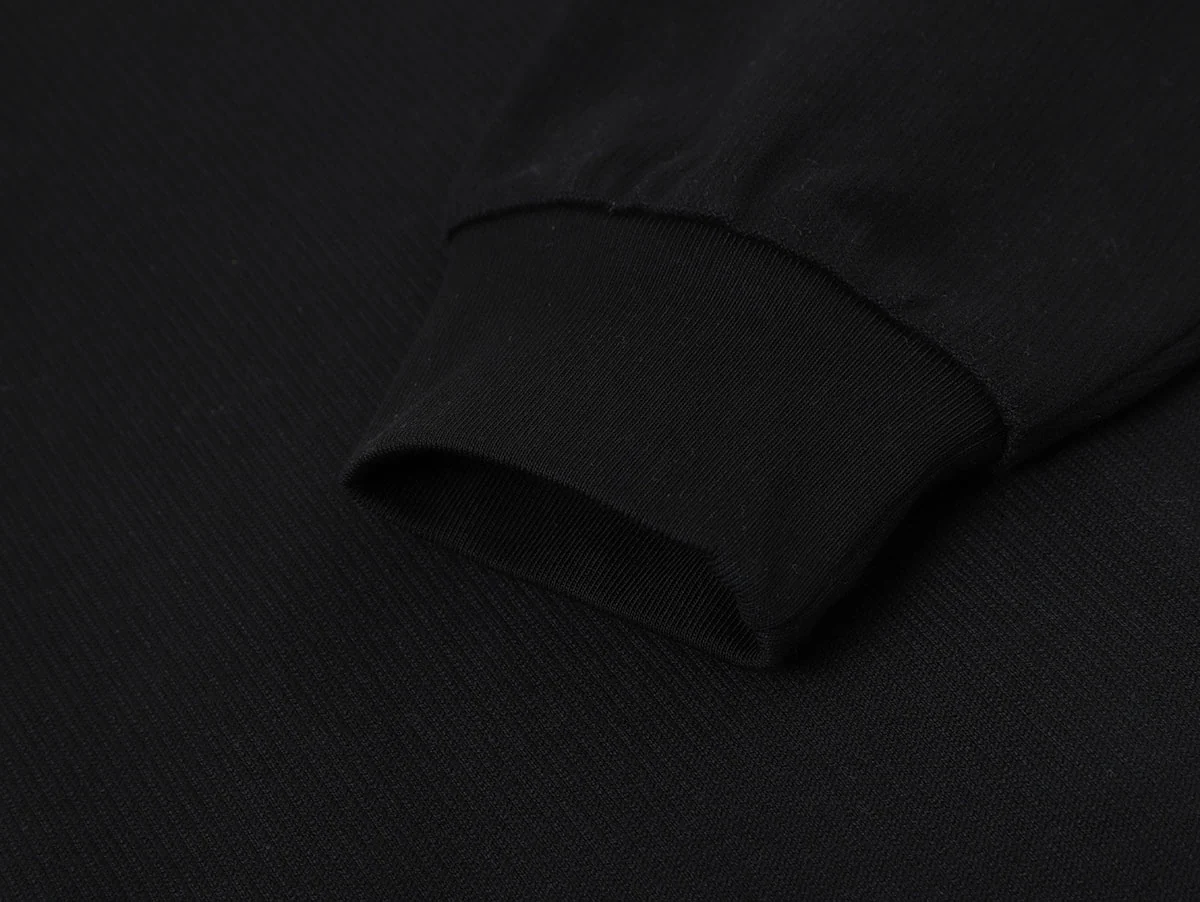 430 GSM  BOXY CROPPED FIT QUARTER-ZIP 'BLACK' SWATERSHIRT - Image 5