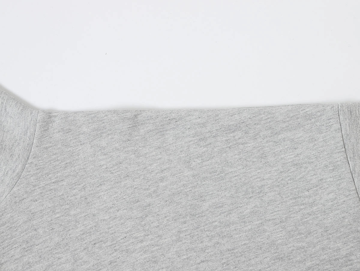 430 GSM BOXY CROPPED FIT QUARTER-ZIP 'FLOWER GRAY' SWATERSHIRT - Image 4