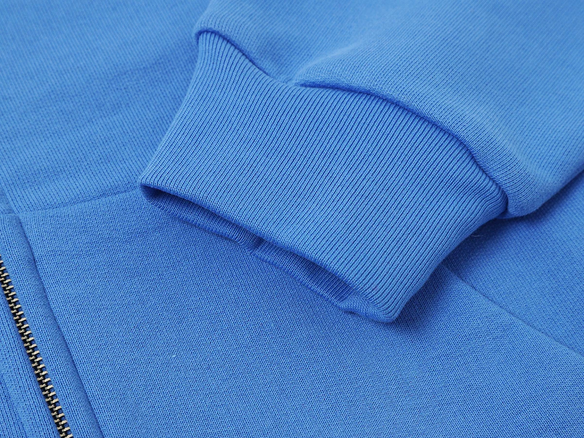 480 GSM TERRY BOX 'BRIGHT BLUE' ZIP-UP HOODIE - Image 4