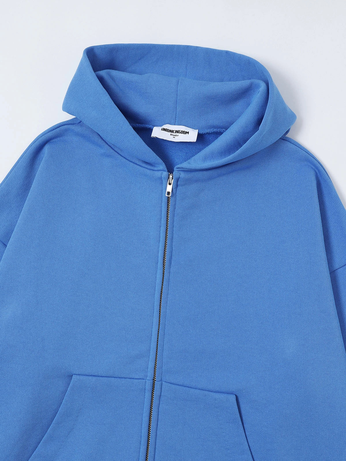 480 GSM TERRY BOX 'BRIGHT BLUE' ZIP-UP HOODIE - Image 8
