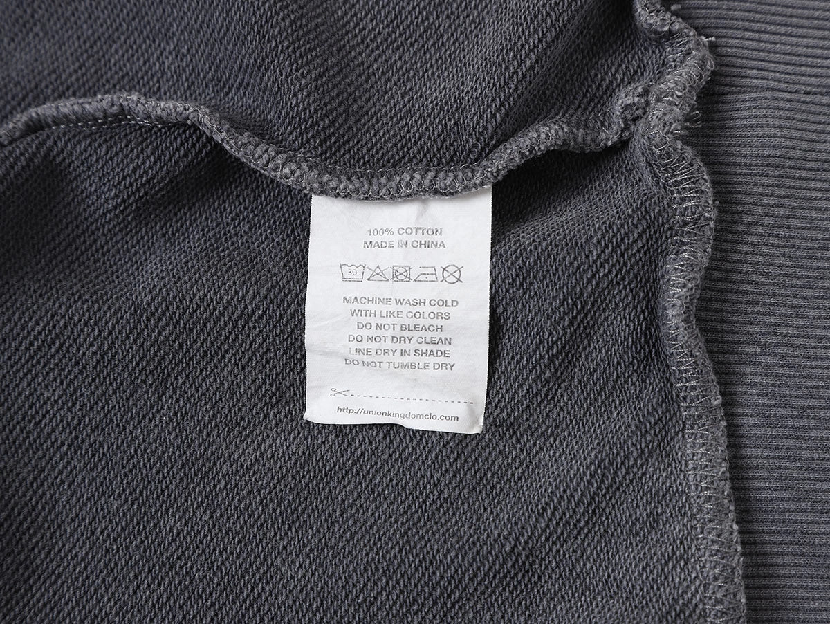 450 GSM CROPPED FIT 'WASHED GRAY' HOODIE - Image 5
