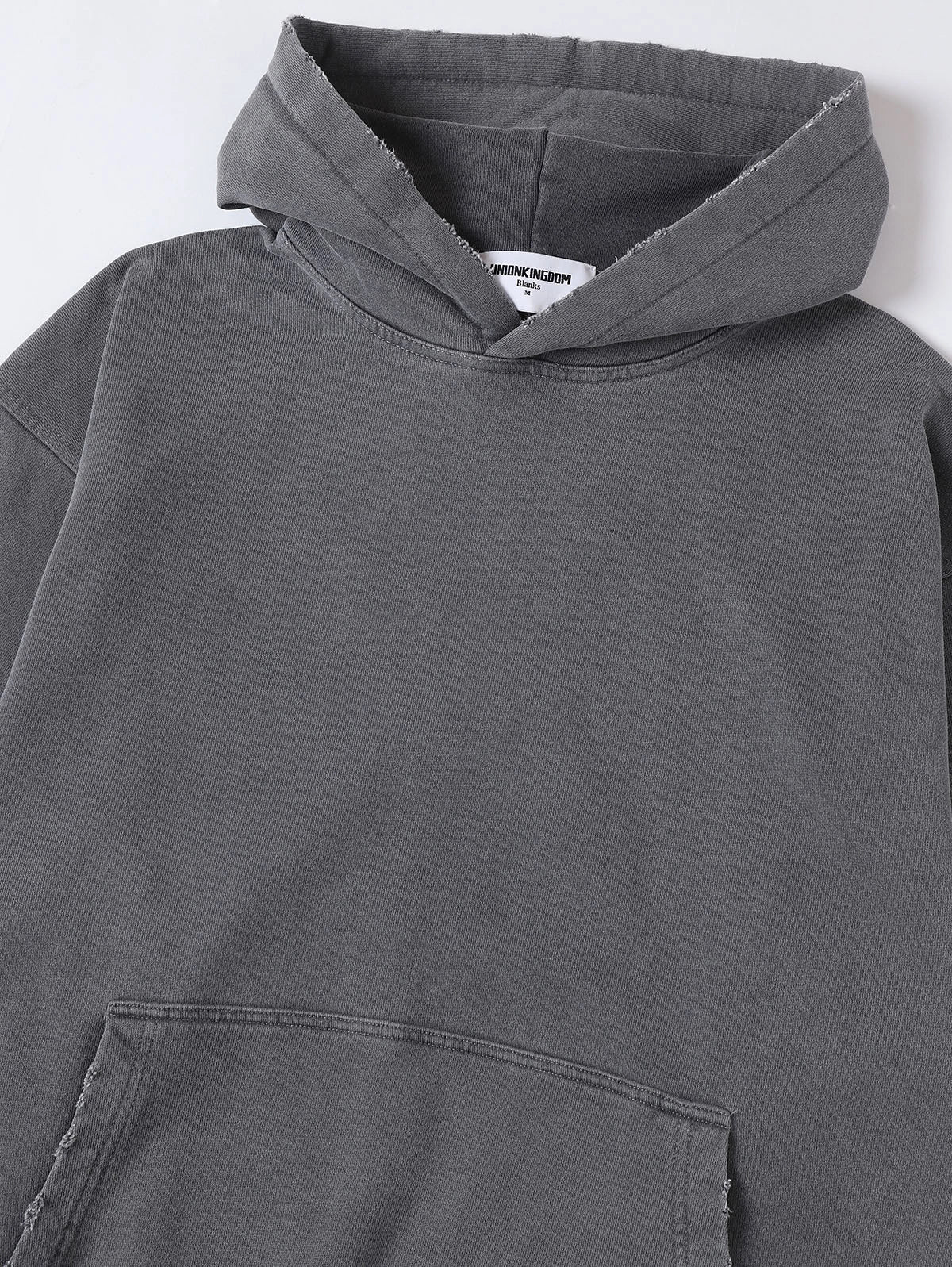 450 GSM CROPPED FIT 'WASHED GRAY' HOODIE - Image 7