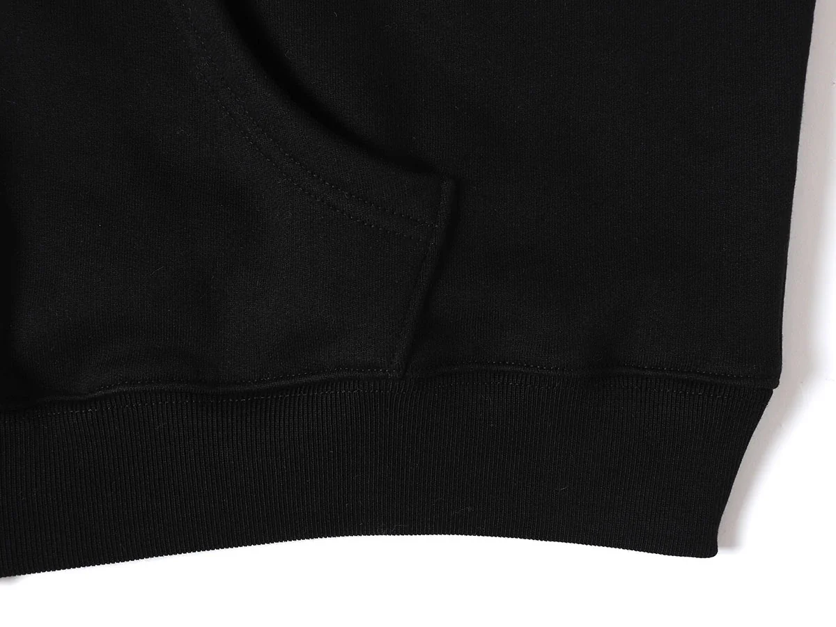 480 GSM  FLEECE CROPPED FIT 'BLACK' ZIP-UP HOODIE - Image 6