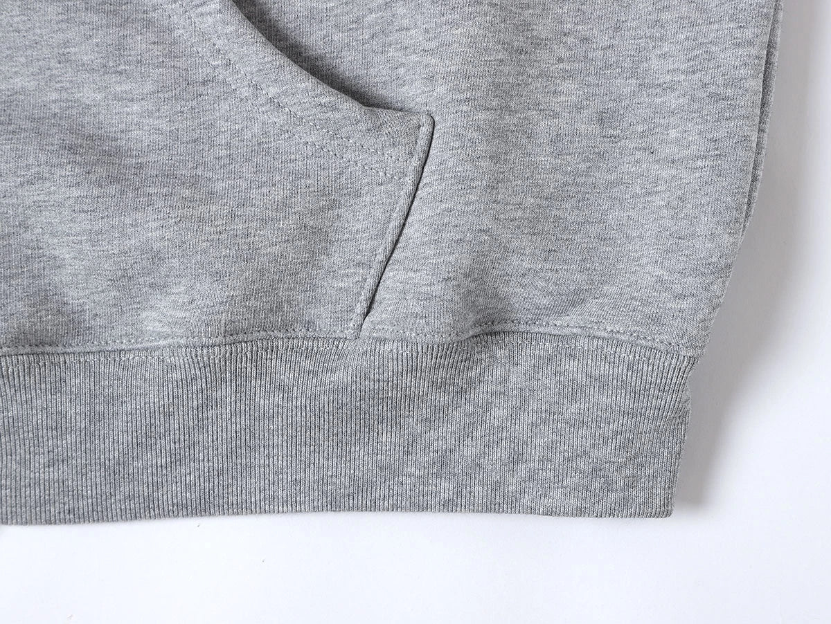480 GSM  FLEECE CROPPED FIT 'FLOWER GRAY' ZIP-UP HOODIE - Image 6