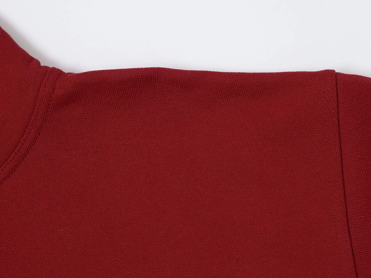 480 GSM TERRY LOOSE FIT 'BURGUNDY' HOODIE - Image 3