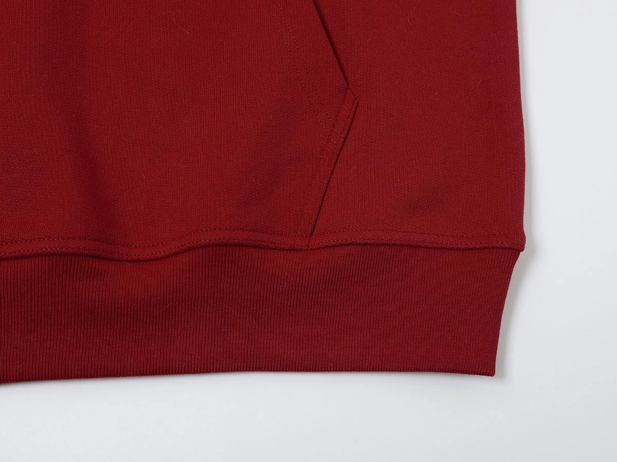 480 GSM TERRY LOOSE FIT 'BURGUNDY' HOODIE - Image 5