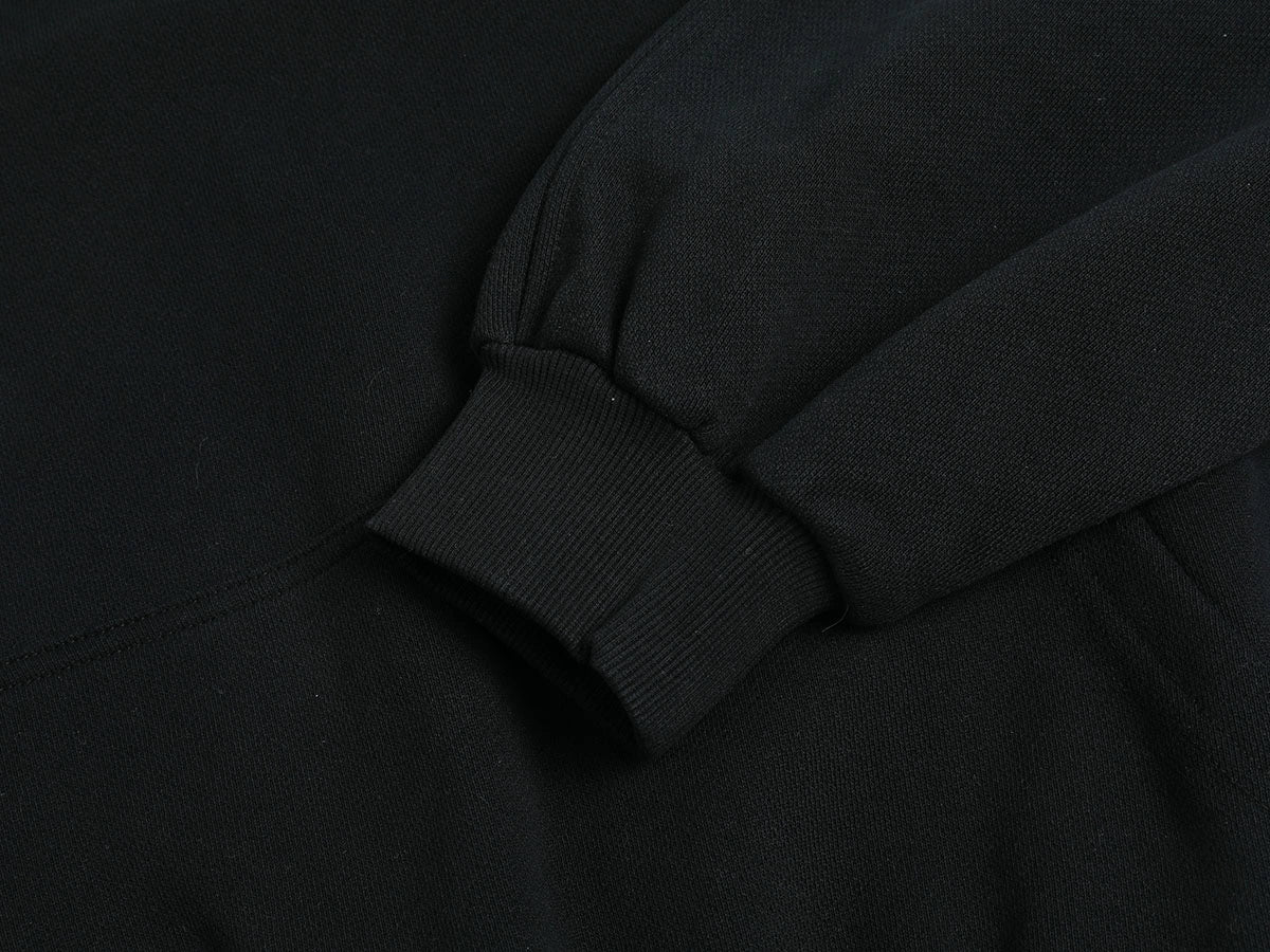 480 GSM RAGLAN BOXY CROPPED FIT 'BLACK' HOODIE - Image 6