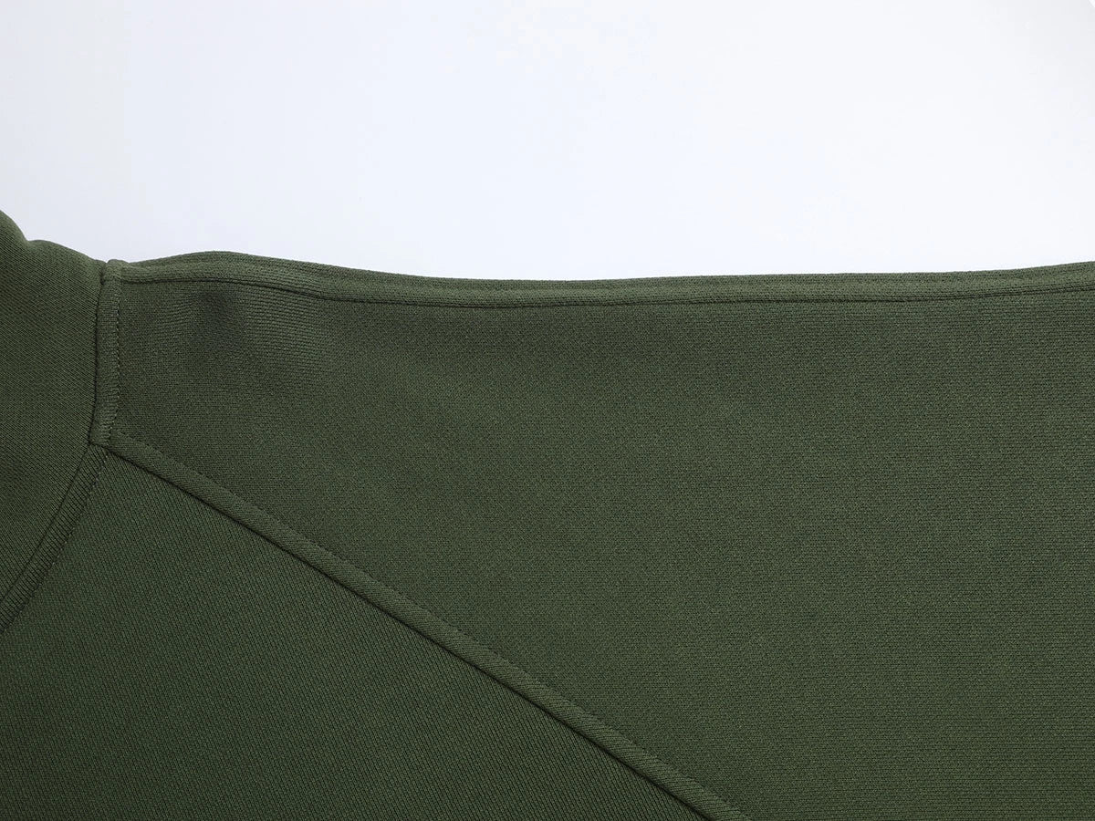 480 GSM RAGLAN BOXY CROPPED FIT 'OLIVE' ZIP-UP HOODIE - Image 4