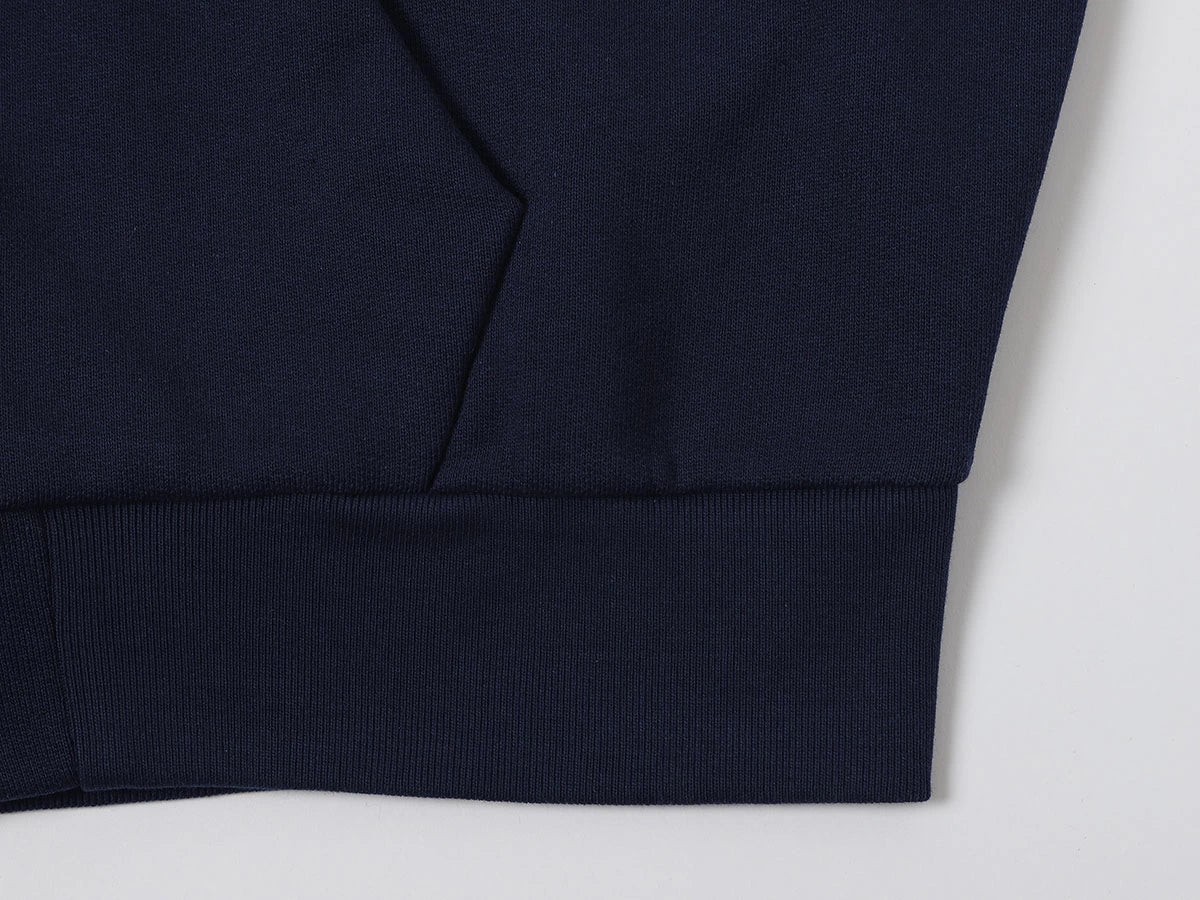 480 GSM TERRY BOX 'NAVY BLUE' ZIP-UP HOODIE - Image 4