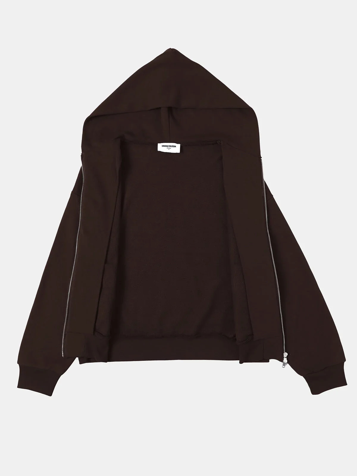 480 GSM TERRY BOX 'COFFEE' ZIP-UP HOODIE - Image 3