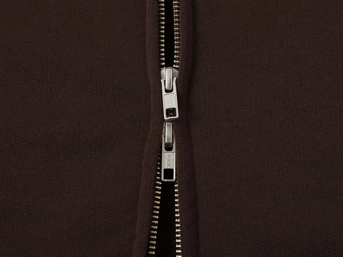 480 GSM TERRY BOX 'COFFEE' ZIP-UP HOODIE - Image 5