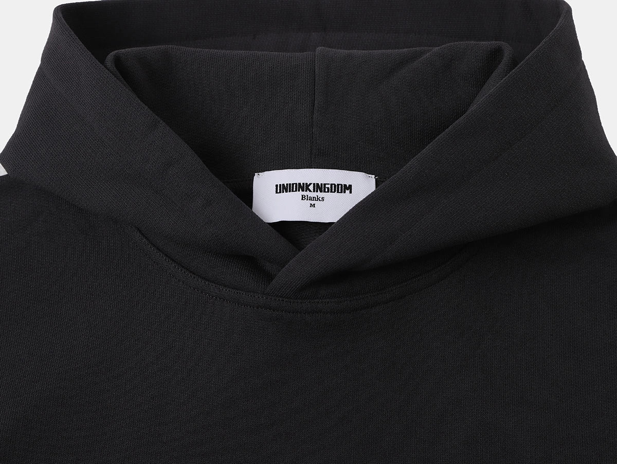 480 GSM TERRY LOOSE FIT 'BLACK' HOODIE - Image 3