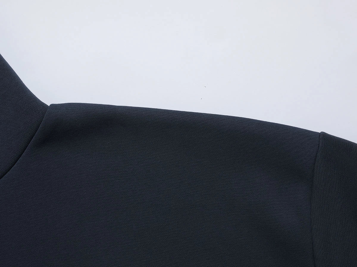 500 GSM  BOXY CROPPED 'NAVY BLUE' HOODIE - Image 3