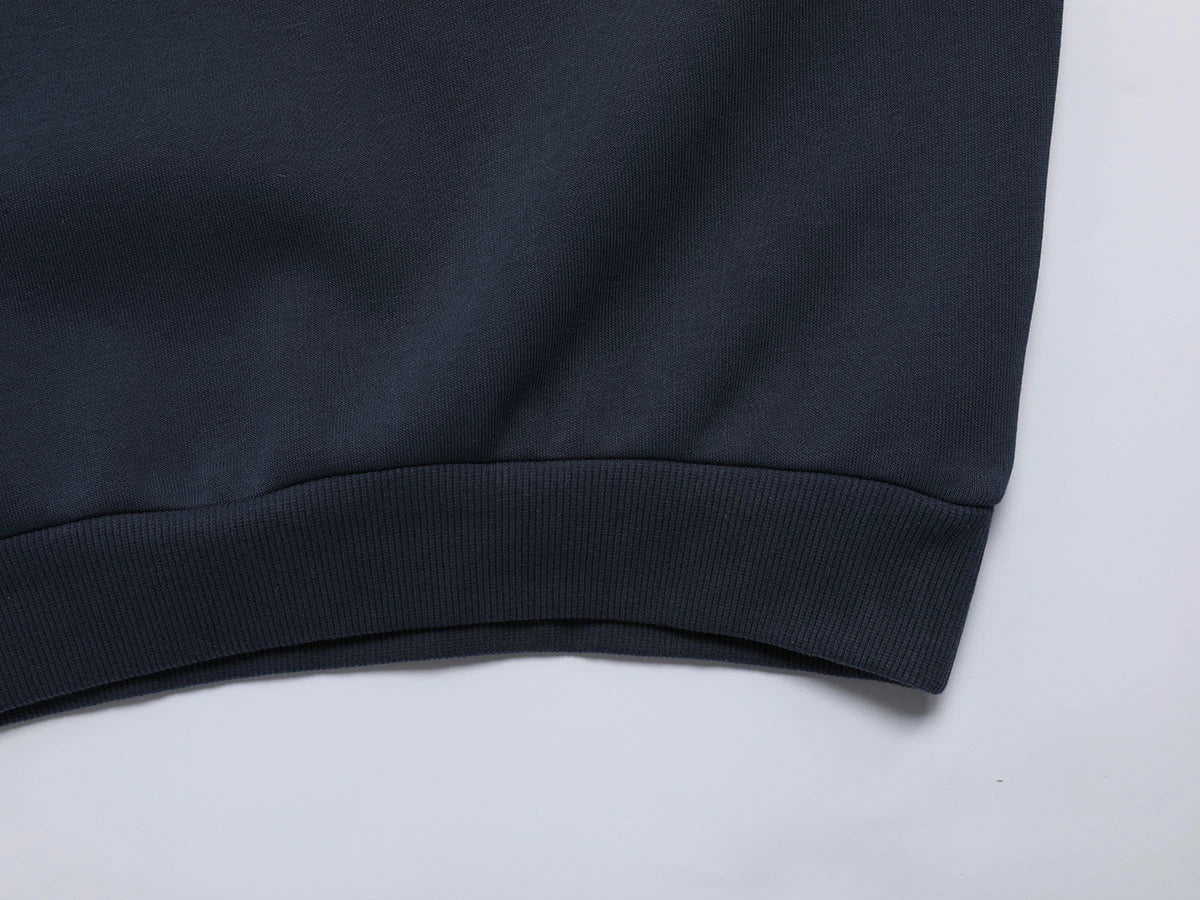 500 GSM  BOXY CROPPED 'NAVY BLUE' HOODIE - Image 4