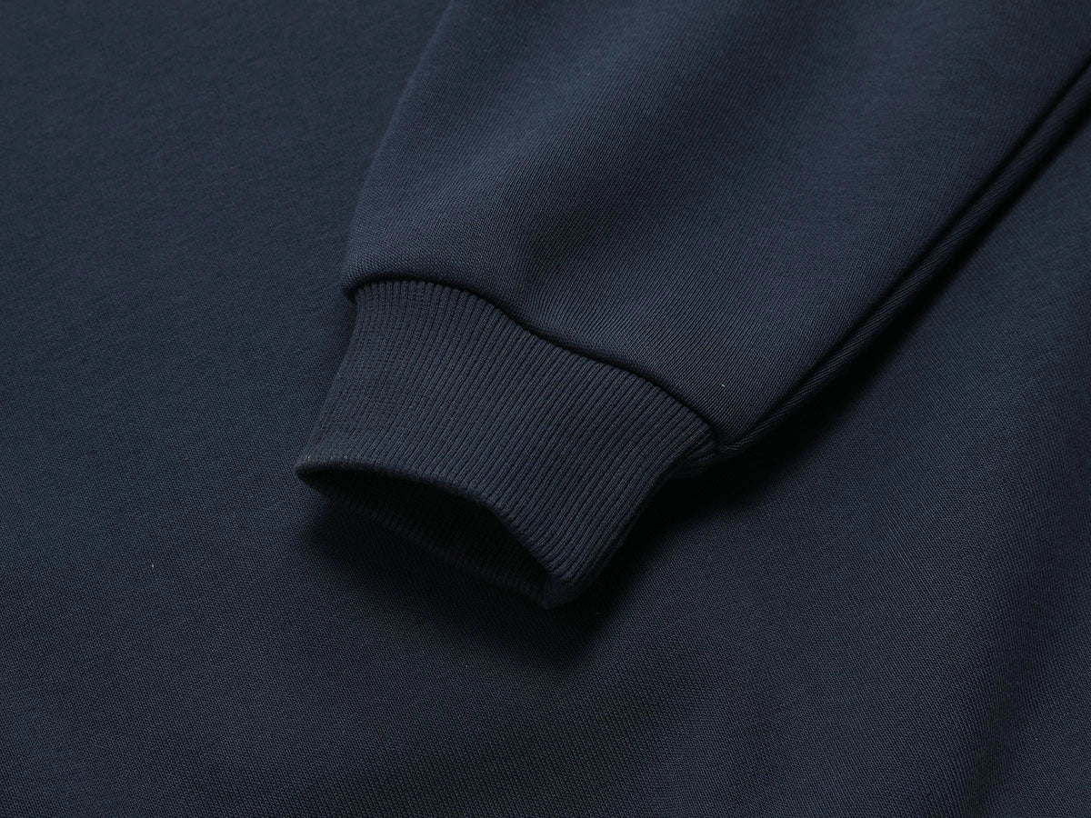 500 GSM  BOXY CROPPED 'NAVY BLUE' HOODIE - Image 5