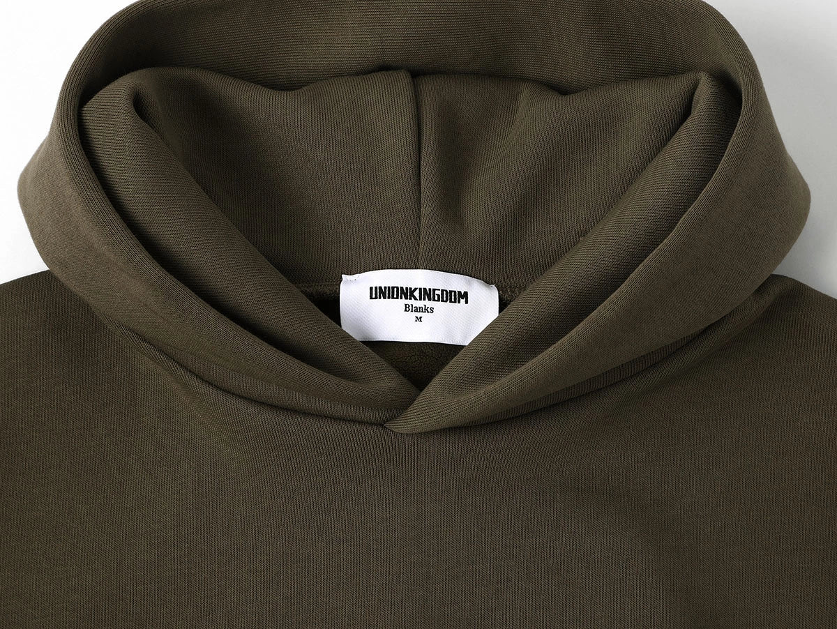 500 GSM  BOXY CROPPED 'OLIVE' HOODIE - Image 3