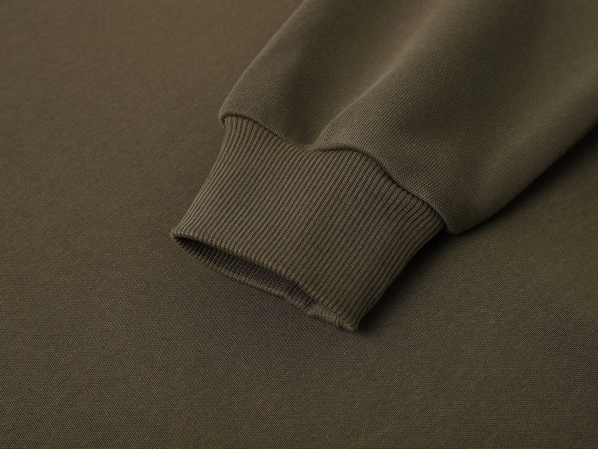 500 GSM  BOXY CROPPED 'OLIVE' HOODIE - Image 4