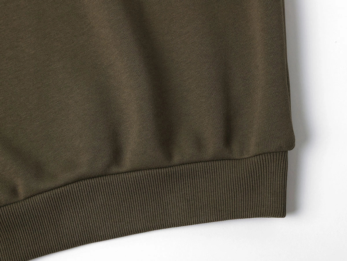 500 GSM  BOXY CROPPED 'OLIVE' HOODIE - Image 5