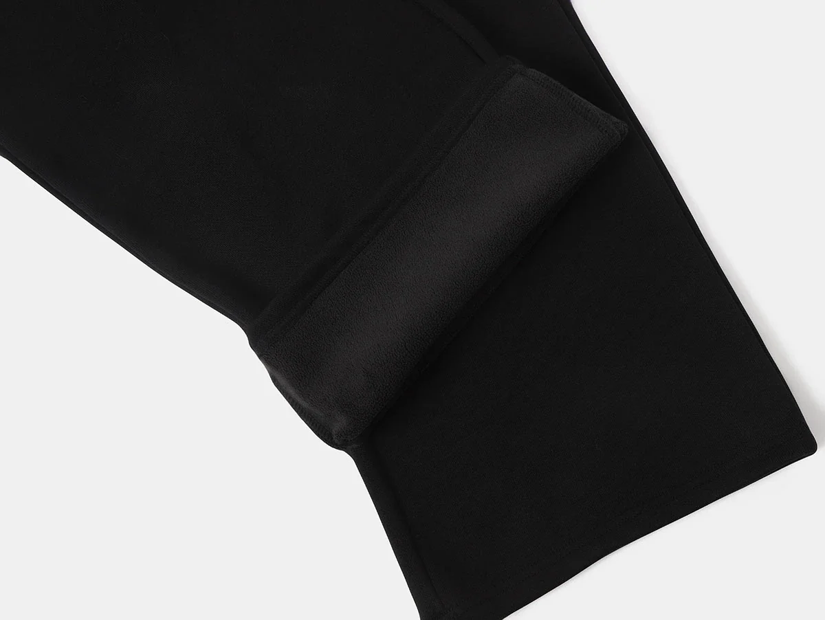 500 GSM LOOSE FIT WIDE LEG 'BLACK' SWEATPANT - Image 4