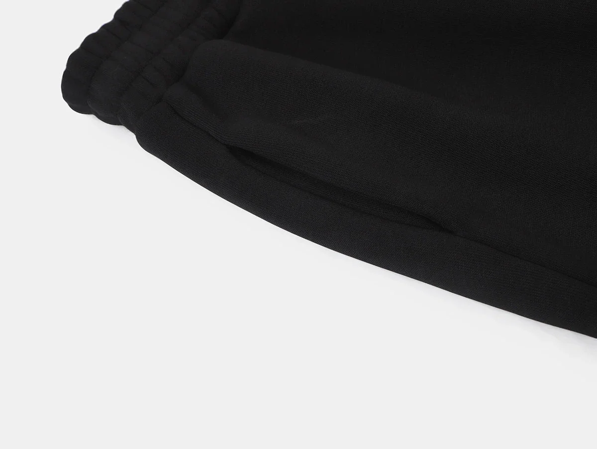 500 GSM LOOSE FIT WIDE LEG 'BLACK' SWEATPANT - Image 5