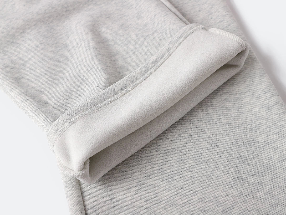 500 GSM LOOSE FIT WIDE LEG 'LIGHT FLOWER GRAY' SWEATPANT - Image 3