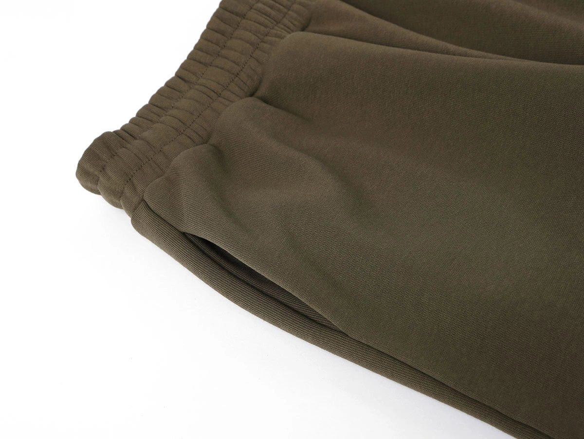 500 GSM LOOSE FIT WIDE LEG 'OLIVE' SWEATPANT - Image 5