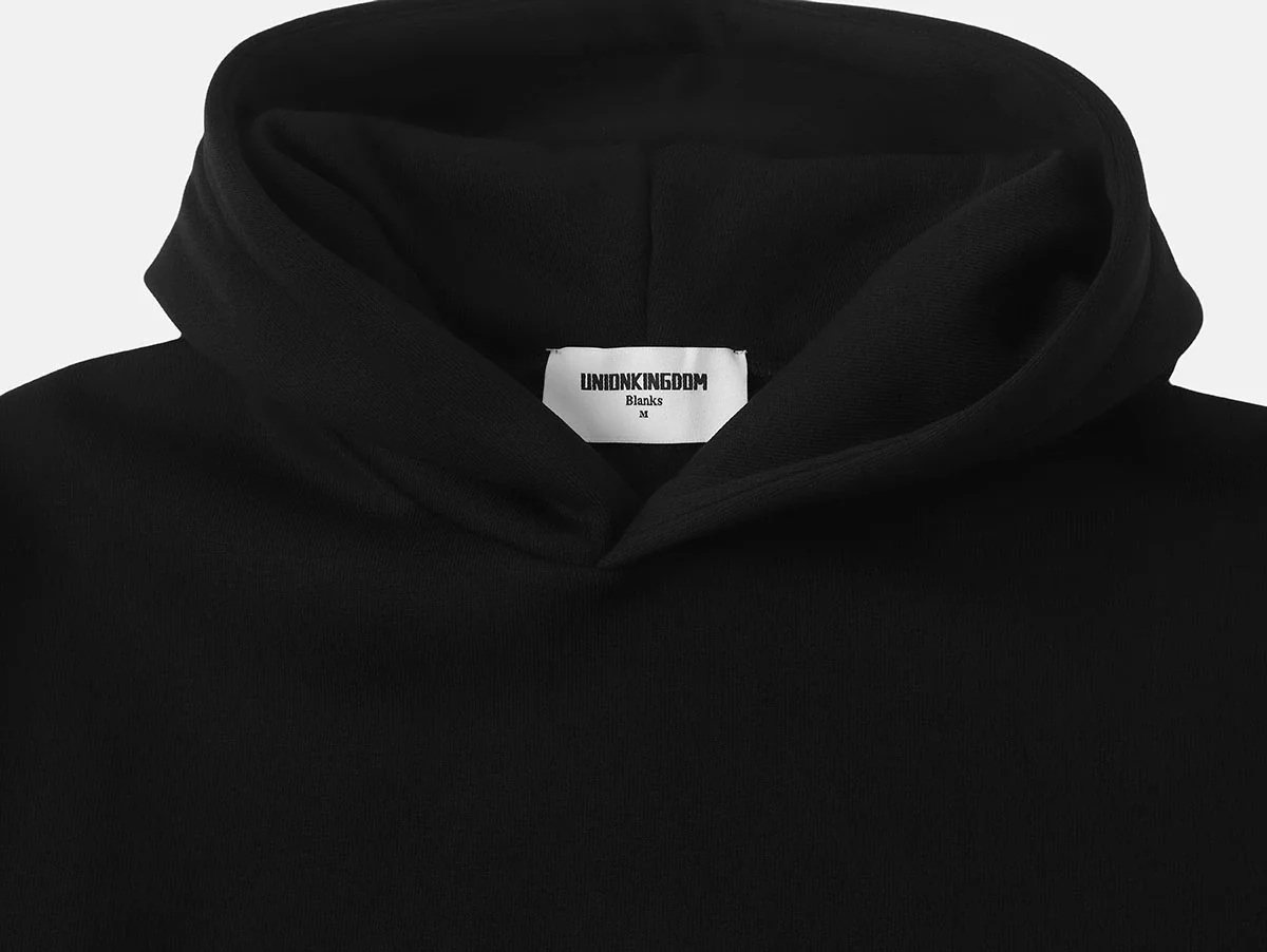 500 GSM  BOXY CROPPED 'BLACK' HOODIE - Image 3