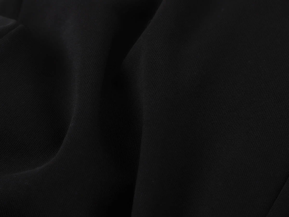 500 GSM  BOXY CROPPED 'BLACK' HOODIE - Image 4