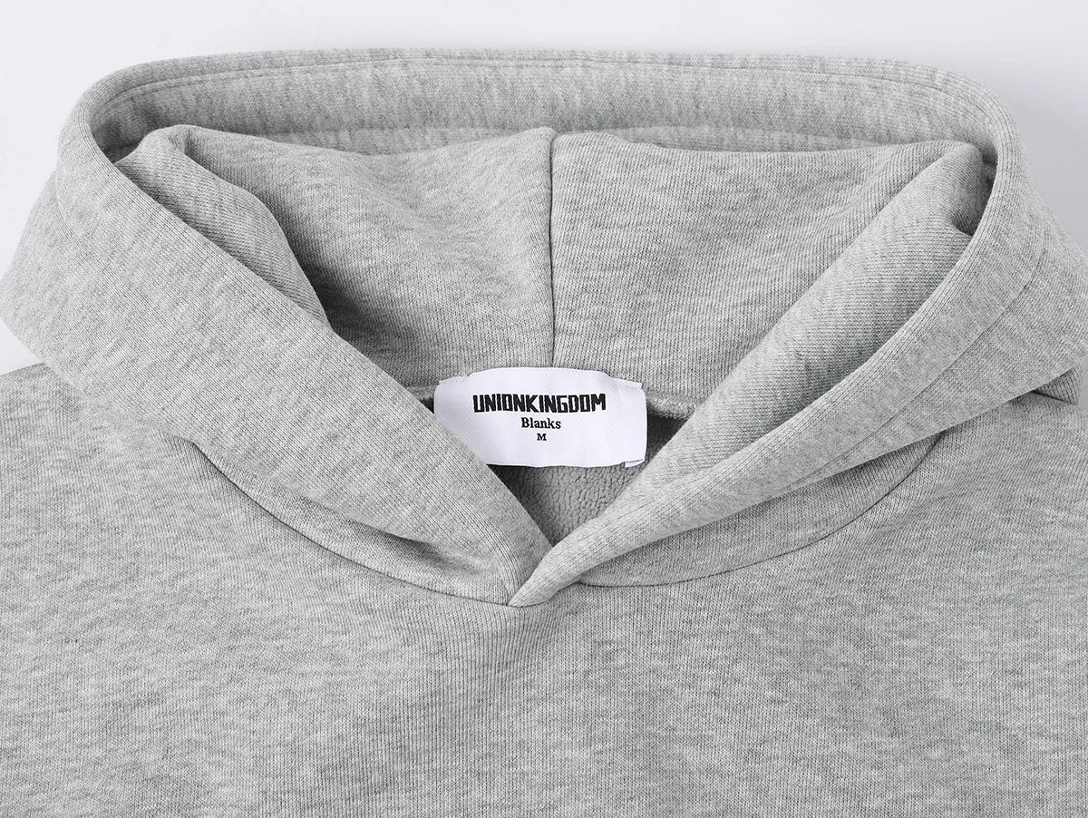 500 GSM  BOXY CROPPED 'FLOWER GRAY' HOODIE - Image 3
