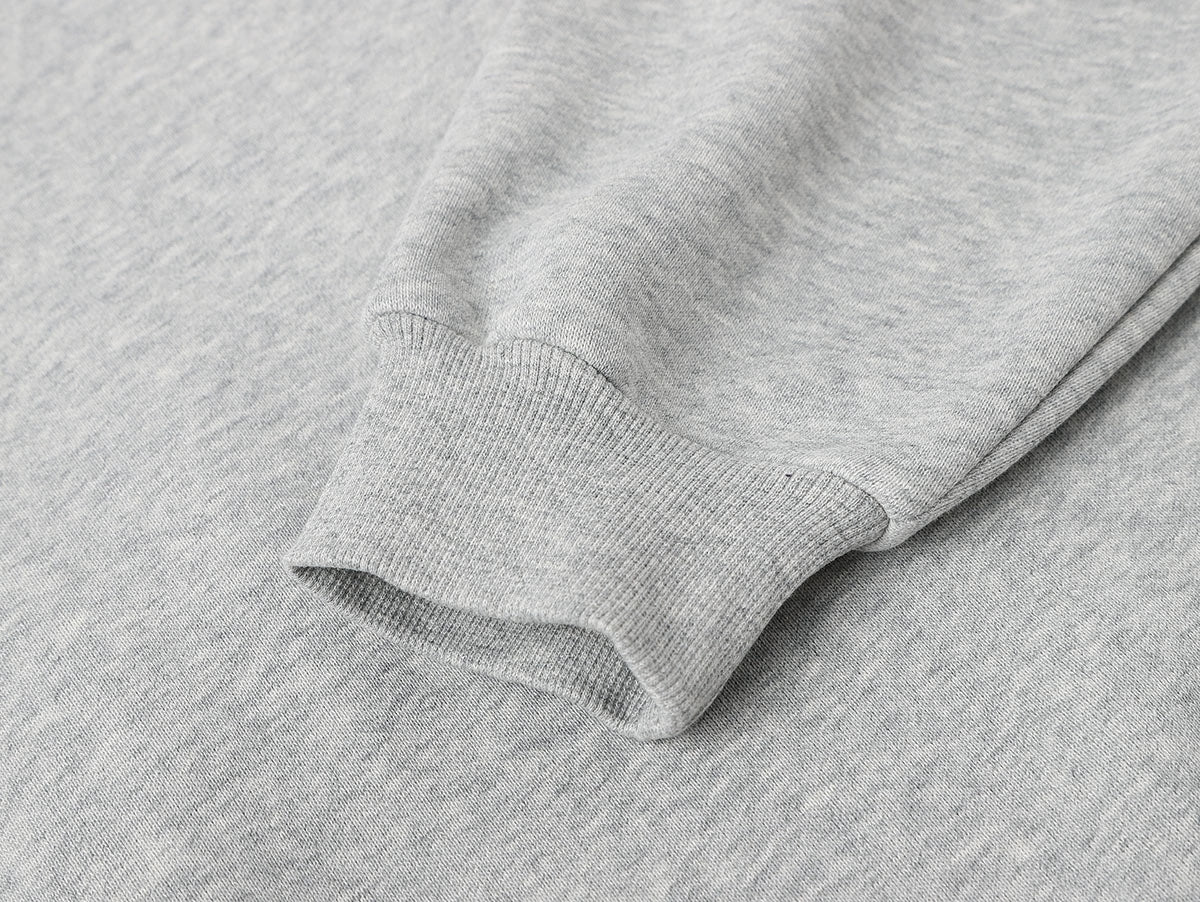500 GSM  BOXY CROPPED 'FLOWER GRAY' HOODIE - Image 4