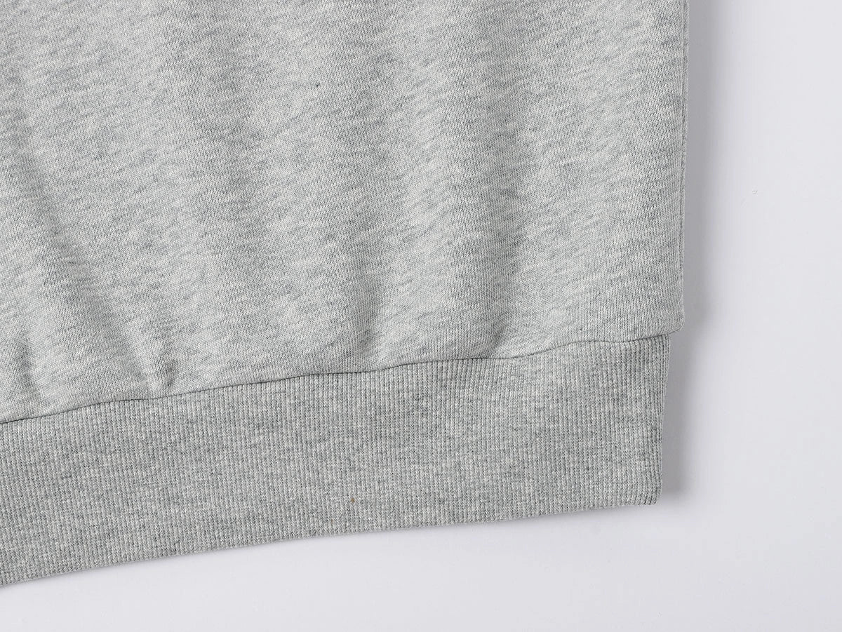 500 GSM  BOXY CROPPED 'FLOWER GRAY' HOODIE - Image 5