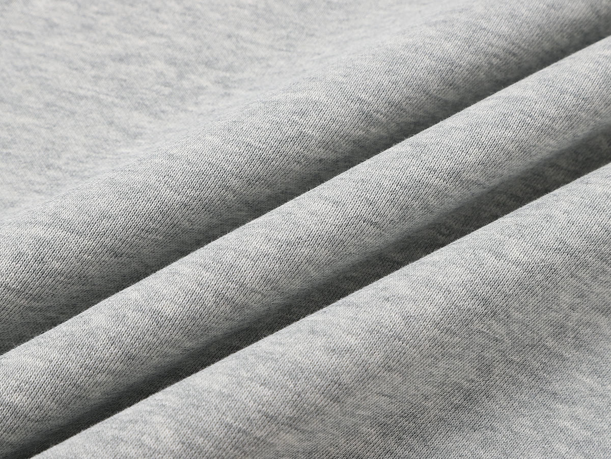 500 GSM  BOXY CROPPED 'FLOWER GRAY' HOODIE - Image 6