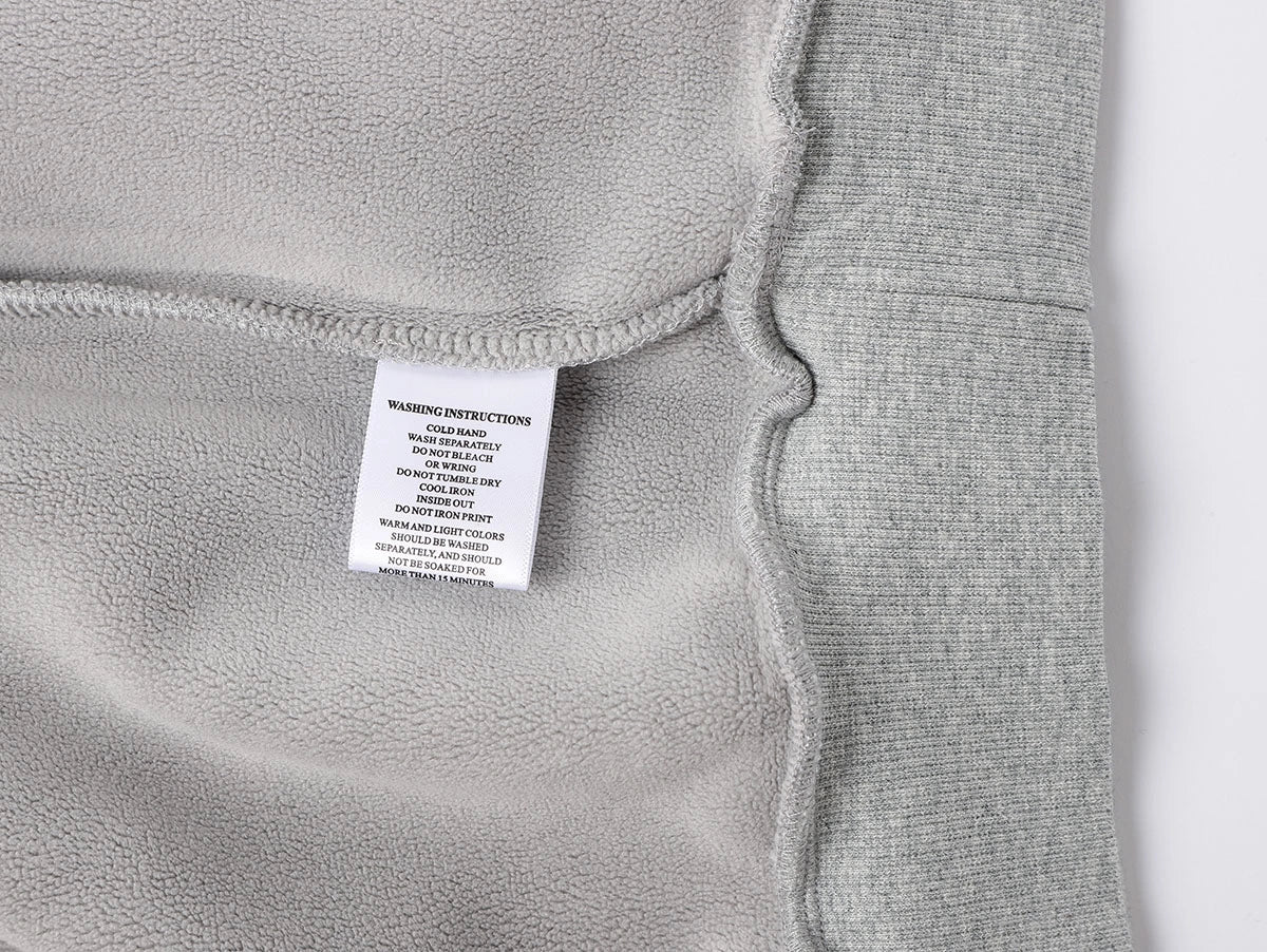 500 GSM  BOXY CROPPED 'FLOWER GRAY' HOODIE - Image 7
