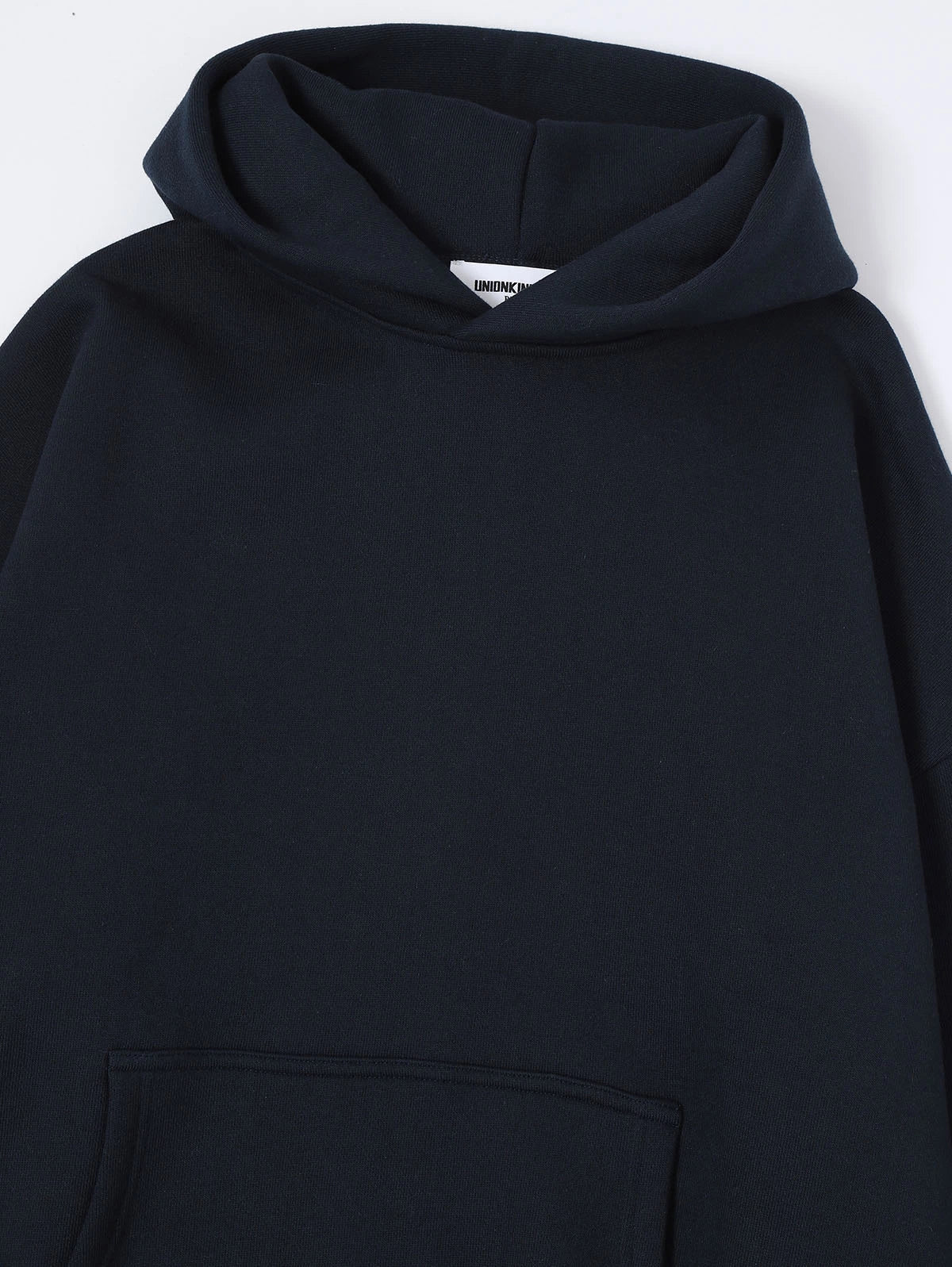520 GSM BOXY CROPPED FIT ’NAVY BLUE' HOODIE - Image 3
